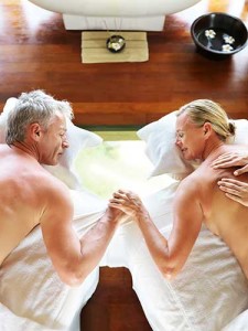 Couple getting a massage together